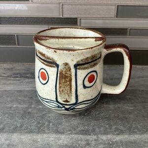 Vintage Otagiri Stoneware Mustache Mug